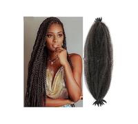 Estensioni per capelli Afro Twist, da 45 a 50 cm, trecce Marley Twist pre-separate per capelli morbidi all'uncinetto, per donne nere (6 confezioni)(marrone nero, 24")