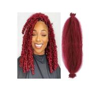 Estensioni per capelli Afro Twist, da 45 a 50 cm, trecce Marley Twist pre-separate per capelli morbidi all'uncinetto, per donne nere (6 confezioni)(Burgundy,18 pollici)