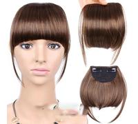 Estensioni per capelli con frangia sintetica Clip in frangia Parrucchino corto dritto da 6 pollici Frangia frontale ordinata Due lati-2-30-6 pollici-CN