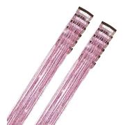Estensioni Per Capelli Con Glitter,12 Pezzi Clip In Parrucca Brillante | 50 Cm Extension Capelli Lucidi Resistente Al Calore - per Ragazze Costume Natale Party e Festival