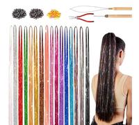 Estensioni per capelli Glitzer, estensioni dei capelli lucenti con effetti scintillanti per donne - accessori scintillanti con strumenti per il ruolo che si giocano a matrimoni feste di nozze di natal