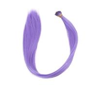 Estensioni per capelli sintetici I-Tip, 22 pollici, capelli lisci resistenti al calore, 50 ciocche, colori arcobaleno, adatti per donne e ragazze fai da te, feste, vacanze (#5)
