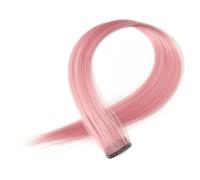 Estensioni per capelli sintetici lunghi e lisci colorati con clip Fermagli per capelli neri colorati resistenti al calore Posticci per donne-Beige 50 cm