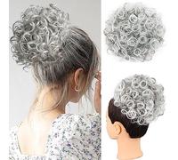 Estensioni per chignon disordinato, elastico con coulisse, ricci, ondulati, sciolti, biondi, per donne, extension per coda di cavallo sintetica naturale