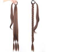 Estensioni Sintetiche Dei Capelli A Coda Di Cavallo Intrecciate Lunghe Per Le Donne Biondo Nero Avvolgenti Intorno Alla Coda Di Cavallo Posticci Fibra Ad Alta Temperatura