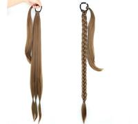 Estensioni Sintetiche Dei Capelli A Coda Di Cavallo Intrecciate Lunghe Per Le Donne Biondo Nero Avvolgenti Intorno Alla Coda Di Cavallo Posticci Fibra Ad Alta Temperatura