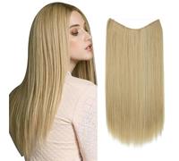Estensioni sintetiche for capelli con filo invisibile clip Posticci lunghi diritti naturali for donna