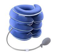 Estensore Collo Gonfiabile per Trazione Cervicale - Collare per Trazione Cervicale Gonfiabile, Design di allungamento a 3 strati, Supporto mento e collo, Sollievo istantaneo dal dolore (Blu)