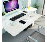 Estensore da scrivania ergonomico e pieghevole, vassoio in legno per tastiera, 55/65/75 cm, design senza morsetto, ideale per supporto del braccio, poggiagomiti e comodo calcolo