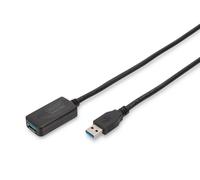 Digitus Cavo prolunga USB attivo USB 3.2 Gen 1 5 m USB-A maschio-femmina Nero
