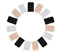 Estensore di Reggiseno, Bra Extender, 15 Pezzi Estensione Reggiseno Donne, Morbido e confortevole, 2 Gancii, 3 Colori(Nero/Bianco/Tonalità della pelle)