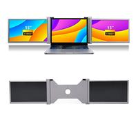 Estensore Doppio Monitor Pieghevole FHD 1080P IPS Da 15 Pollici,Schermo Dual Extender, Design Pieghevole Supporto, Monitor Portatile Per Notebook Windows Chrome Mac(spazio grigio)