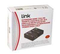 ESTENSORE HDMI TRAMITE CAVO RETE CAT 6 FINO A 60 METRI 1080P CON COMAND LKEXT161