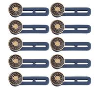 Estensore per bottoni per pantaloni lunghi da 10 pezzi, estensore per vita elastica, estensore per cintura regolabile, forniture per jeans, per varie forme di pantaloni (colore bronzo)