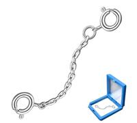 Estensore per collana in argento Sterling 925 da donna, con maglie lunghe per gioielli di dimensioni normali, larghezza 3 mm, lunghezza 10,2 cm
