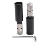 Estensore per manubrio della bicicletta, in lega di alluminio, per MTB e bici da strada, estensione di 10 cm con supporto GPS leggero, 2,2 x 9,1 cm, coppia argento