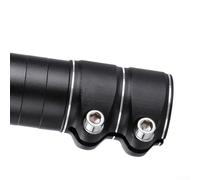 Estensore per manubrio di mountain bike, regolabile, con doppia vite di bloccaggio per una stabilità affidabile sulle corse (124 mm, rosso)