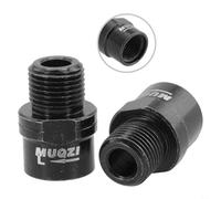 Estensore per pedale della bicicletta, 16 mm, distanziatore per asse pedivella in acciaio cromato CNC, per una maggiore distanza del piede, accessorio per ciclismo nero, oro e argento (nero)