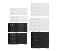 Estensore per Reggiseno - 2x, 3x, 4x o 5x File di Ganci, per Tutti i Comuni Modelli, Morbido ed Elastico, Lavabile, Allarga Reggiseno, Nero o Bianco, Bra Extender Set