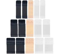 Estensore per Reggiseno Confortevole, 15 Pezzi, Taglia S, M e L, Nero, Bianco, Beige, Fila di 2 + 3 Ganci, 2x2, 3x2 File di Ganci, Materiale Elastico e Morbido, estensore per Reggiseno