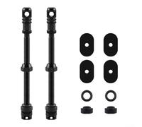 Estensore per valvola della bicicletta, 45-100 mm, in lega di alluminio, per adattatore Presta, per ruote di mountain bike da strada e mountain bike, nero, confezione da 2 (85 mm)
