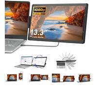 Estensore portatile dello schermo del computer portatile 13.3" Full HD IPS Monitor portatile doppio monitor compatibile con Mac PC Chrome & Windows Plug and Play Mini HDMI Monitor
