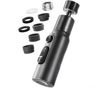 Estensore rotante per rubinetto della cucina con movimento a 360 gradi e tre opzioni di spruzzo per una migliore accessibilità e direzione dell'acqua (grigio)