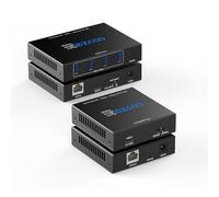 Estensore USB 3.2, 70 m, 4 porte su Cat5e, Cat6, RJ45, LAN, POE, 5 V, a basso consumo energetico, prolunga USB, Ethernet, sincronizzazione lavoro, Windows, MacOS, Android, Linux, senza driver