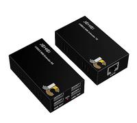 Estensore USB 50 m su Cat6, prolunga USB 4 porte, prolunga USB over Ethernet, nessun driver necessario, Plug and Play, per Windows, Mac, Android, Linux,