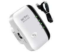 Estensore WiFi, ripetitore wireless Internet 2024, amplificatore a lungo raggio, amplificatore di segnale WiFi fino a 3000 mq con antenne integrate porta Ethernet compatibile con configurazione