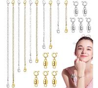Estensori per collana da donna - Magnetico 20 pezzi Collana Collana Spilla Chain estendere - Necklace extenders - Necklace extenders | 20 pieces | Crafts & accessories for bracelet making chain