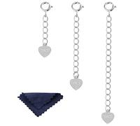 Estensori per collane, ALEXCRAFT 3 Pez Catena di estensione del braccialetto della collana della catena di estensione della catena dell'argento sterlina 925 per la creazione di gioielli (123 inch)