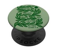 Ester 4:14 Forse sei stato creato verde foglia cristiana PopSockets PopGrip Adesivo
