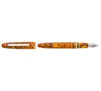 Esterbrook E436 Estie Honeycomb - Penna stilografica in acrilico con finiture cromate, pennino medio, 14,99 cm di lunghezza (chiusa)