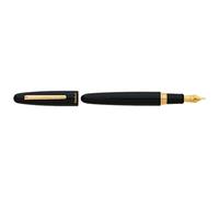 Esterbrook Penna stilografica della serie Estie Ebony e in acrilico nero con raccordi dorati con uno spessore Fein (F), E116-F, nero, lunghezza 133,8 mm, diametro 15,3 mm