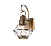 Esterni Apparecchio Facciata Lampada da Parete Lanterna Vetro Chiaro Alluminio