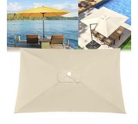Esterni Da Giardino Telo Di Ricambio Per Ombrellone, 2x2m 4 Stecche, 2x3m 6 Stecche, 3x3m 8 Stecche, Con Presa D'Aria Superiore, In Resistente Poliestere, Impermeabile, Protezione UV(Beige,300X200cm)