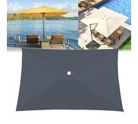 Esterni Da Giardino Telo Di Ricambio Per Ombrellone, 2x2m 4 Stecche, 2x3m 6 Stecche, 3x3m 8 Stecche, Con Presa D'Aria Superiore, In Resistente Poliestere, Impermeabile, Protezione UV(Greys,300X200cm)