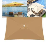 Esterni Da Giardino Telo Di Ricambio Per Ombrellone, 2x2m 4 Stecche, 2x3m 6 Stecche, 3x3m 8 Stecche, Con Presa D'Aria Superiore, In Resistente Poliestere, Impermeabile, Protezione UV(Khaki,300X200cm)