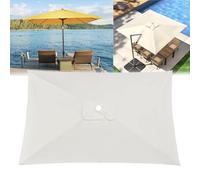 Esterni Da Giardino Telo Di Ricambio Per Ombrellone, 2x2m 4 Stecche, 2x3m 6 Stecche, 3x3m 8 Stecche, Con Presa D'Aria Superiore, In Resistente Poliestere, Impermeabile, Protezione UV(White,300X200cm)