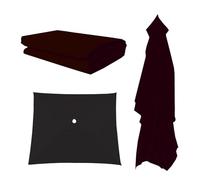 Esterni Da Giardino Telo Di Ricambio Per Ombrellone, Impermeabile Copertura In Tessuto Di Rechange, 2x2 3x3m 2.5x2.5m, 4 6 8 Stecche, Baldacchino Giardino Patio Balcone Spiaggia(Black,2X2m)