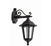 Esterni IP44 Rustico Alluminio Nero E27 Elegante Leora Wandleuchte Casa