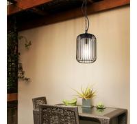 Esterni Lampada a Sospensione da Giardino Acciaio Inox Nero Chiaro Griglia [EEK: Non valutato]