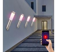 Esterni Lampada Frontale Rilevatore Movimento Parete Smart LED RGB 4er Set [EEK: G]