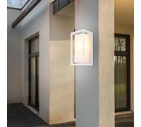 Esterni Lampada Parete Casa E27 Alluminio Bianco Satinato Lanterna Terrazza [EEK: Non valutato]