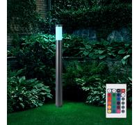 Esterni Lampione Piantana RGB LED Dimmerabile Acciaio Inox Cortile Telecomando [EEK: F]