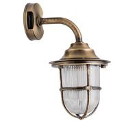 Esterni Ottone Vetro Strutturato IP64 Ø16cm Lampada Nave Lanterna Hof Casa Wand