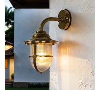 Esterni Ottone Vetro Strutturato Marittima Lanterna Lampada Nave Hof Casa Parete