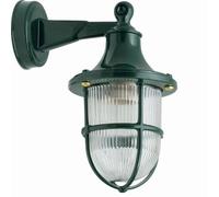 Esterni Wandleuchte Ottone Vetro E27 IP64 H:27 CM Verde Maritim Casa Porta