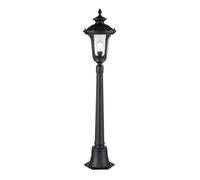 Esterni Wegeleuchte Giardino Alluminio Vetro IP44 115 CM Alto Nero Rustico